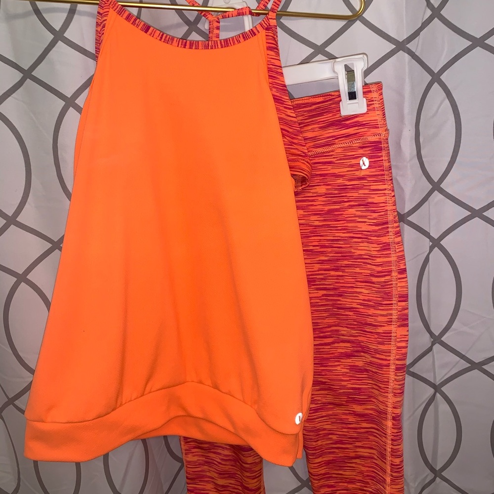 Matching Workout Set With Leggings and Shirt